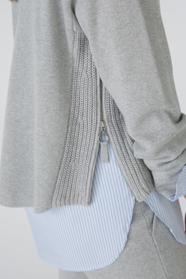 Bild 5 von Pullover cotton blend in light grey | Oui