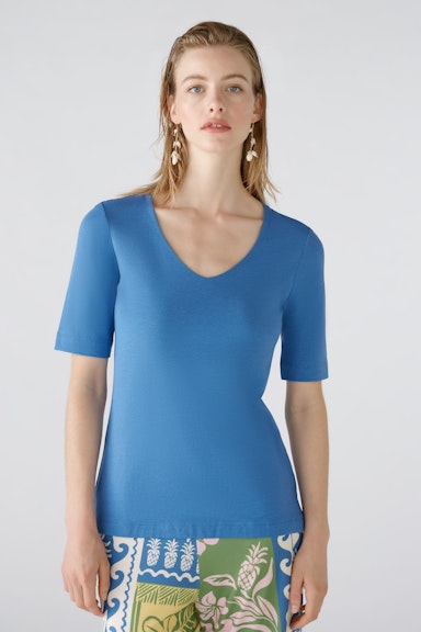 Bild 2 von T-Shirt elastische Cotton-Modalqualität in bright cobalt | Oui