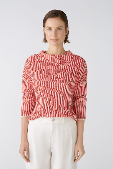 Bild 2 von Pullover cotton blend in red white | Oui