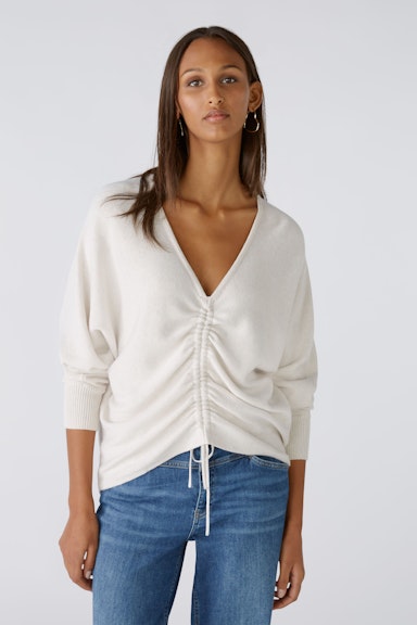 Bild 2 von Pullover with batwing sleeves in offwhite | Oui