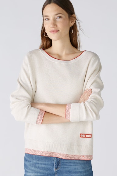Bild 6 von Pullover reine Baumwolle in white red | Oui