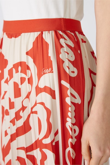 Bild 4 von Midi skirt silky Touch quality in red white | Oui
