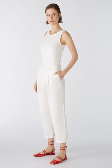 Bild 5 von Hose THE RELAXED mid waist, cropped, tapered fit in eggnog | Oui