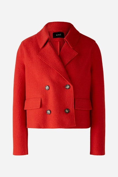 Bild 1 von Caban jacket boiled wool - pure new wool in aura orange | Oui