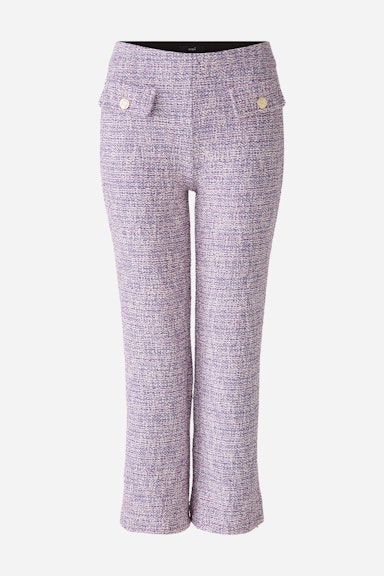 Bild 7 von Slip-on trousers easy kick, mid waist, cropped in dk blue violett | Oui