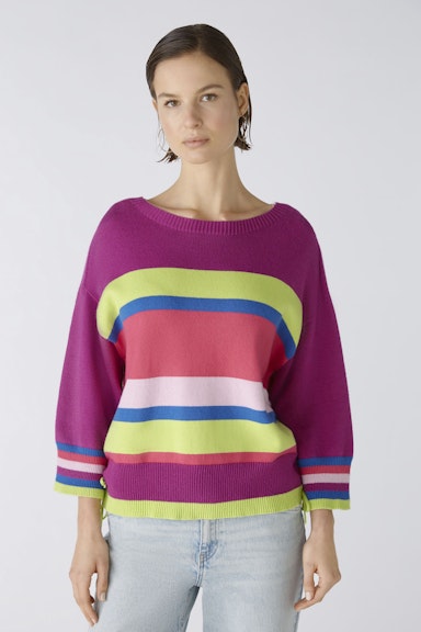 Bild 2 von Pullover with cotton and viscose content in lilac green | Oui