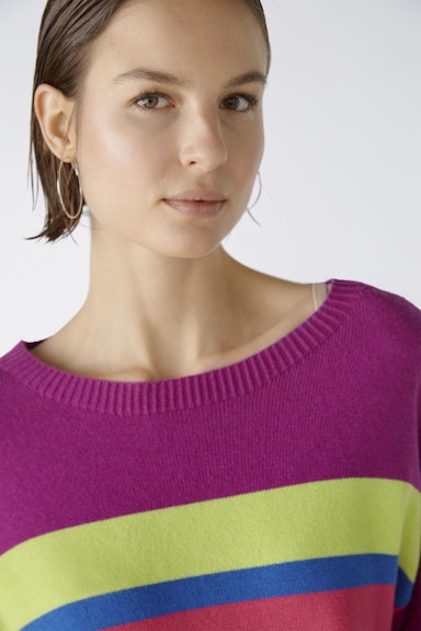 Bild 4 von Pullover with cotton and viscose content in lilac green | Oui