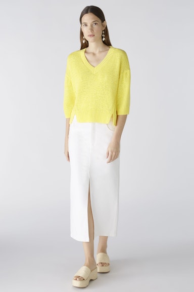 Bild 2 von Pullover cotton blend in yellow | Oui