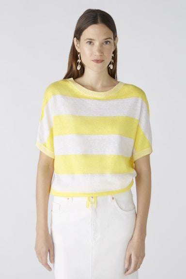 Bild 2 von Pullover pure linen in white yellow | Oui