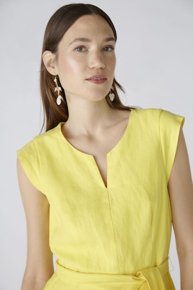 Bild 4 von Midi dress linen-cotton patch in yellow | Oui