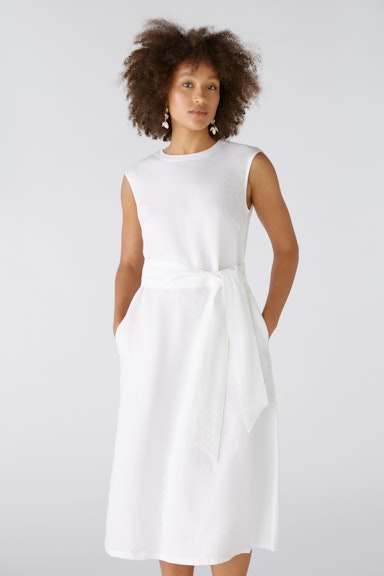 Bild 1 von Midi dress linen-cotton patch in optic white | Oui