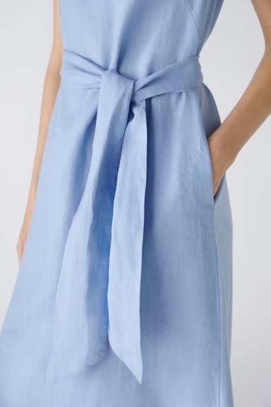 Bild 5 von Midi dress linen-cotton patch in light blue | Oui