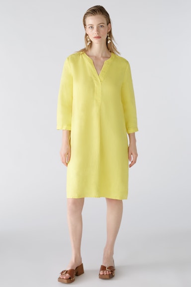 Bild 1 von A-line dress linen and cotton patch in yellow | Oui