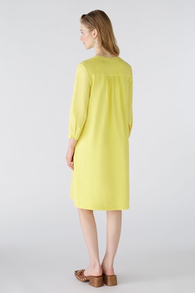 Bild 3 von A-line dress linen and cotton patch in yellow | Oui