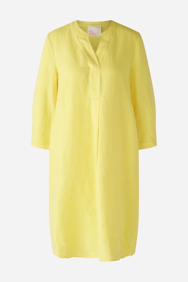 Bild 5 von A-line dress linen and cotton patch in yellow | Oui