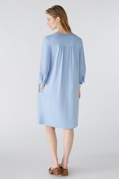 Bild 3 von A-line dress linen and cotton patch in light blue | Oui