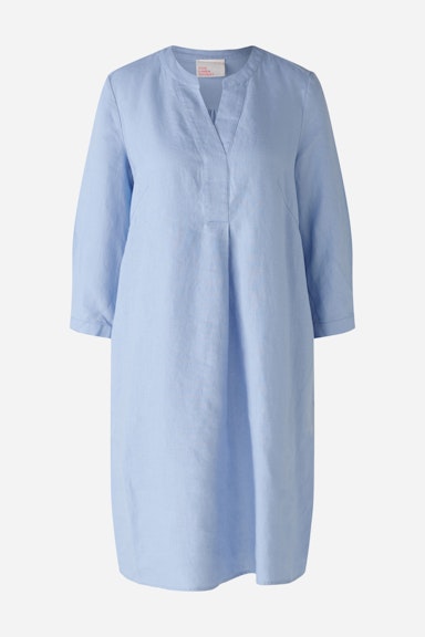 Bild 5 von A-line dress linen and cotton patch in light blue | Oui