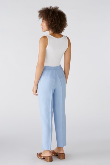 Bild 3 von Linen trousers mid waist , cropped in light blue | Oui