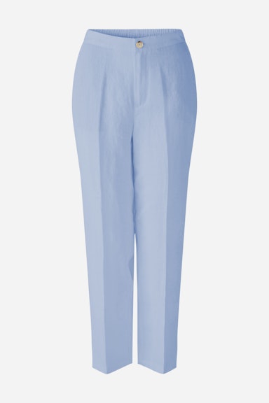 Bild 6 von Linen trousers mid waist , cropped in light blue | Oui