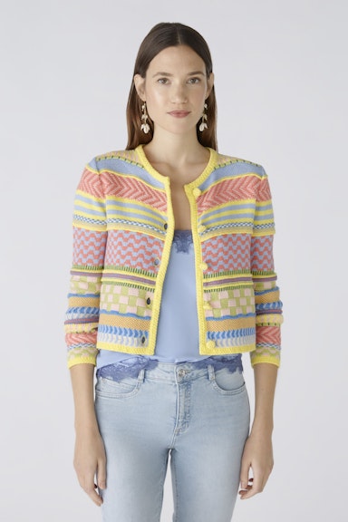 Bild 2 von Cardigan 100% cotton in lt blue yellow | Oui