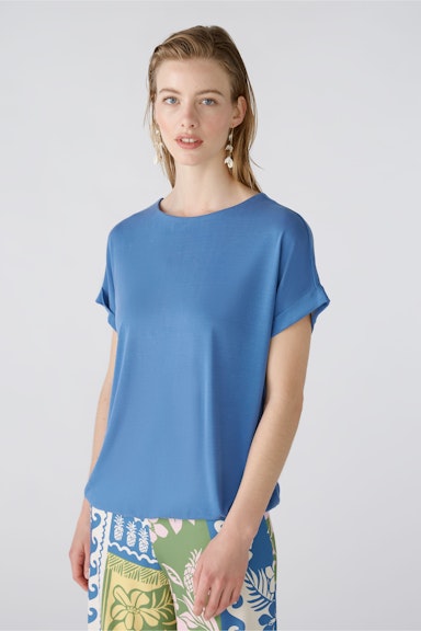Bild 2 von T-shirt modal blend in bright cobalt | Oui