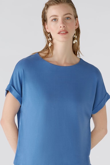Bild 4 von T-shirt modal blend in bright cobalt | Oui