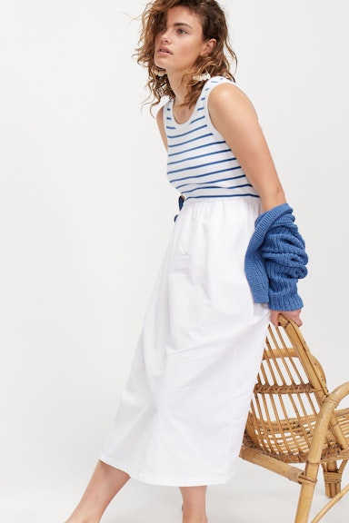 Bild 6 von Midi dress cotton in white blue | Oui