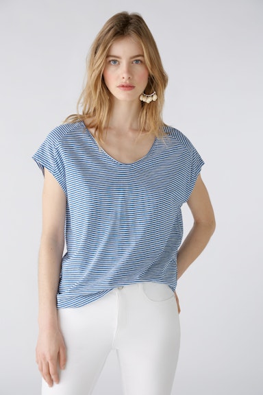 Bild 1 von T-Shirt aus 100% Bio-Baumwolle in blue white | Oui