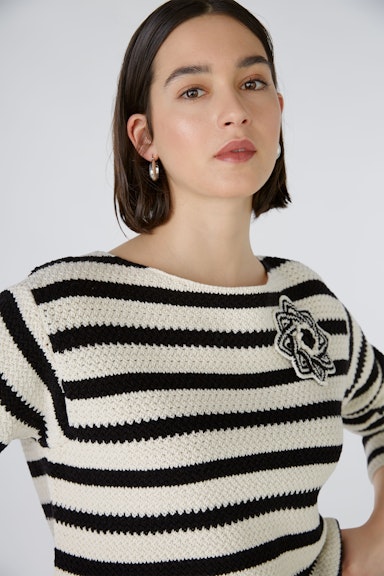 Bild 1 von Pullover reine Baumwolle in offwhite black | Oui
