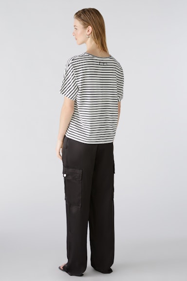 Bild 4 von T-Shirt Baumwoll - Modalmischung in white black | Oui