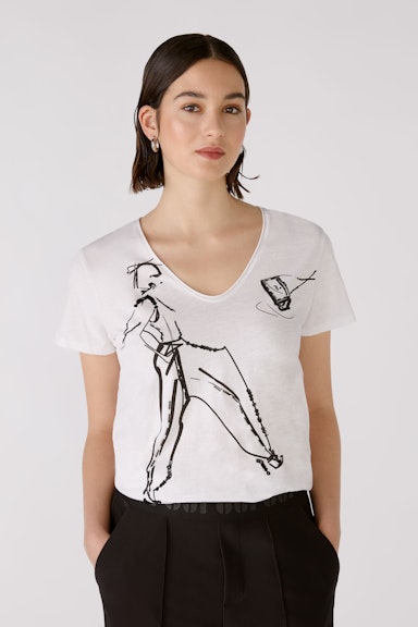 Bild 3 von T-Shirt reine Baumwolle in optic white | Oui