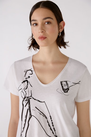 Bild 5 von T-Shirt reine Baumwolle in optic white | Oui