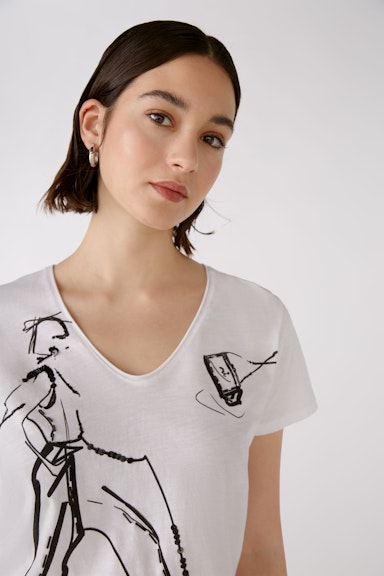 Bild 1 von T-Shirt reine Baumwolle in optic white | Oui
