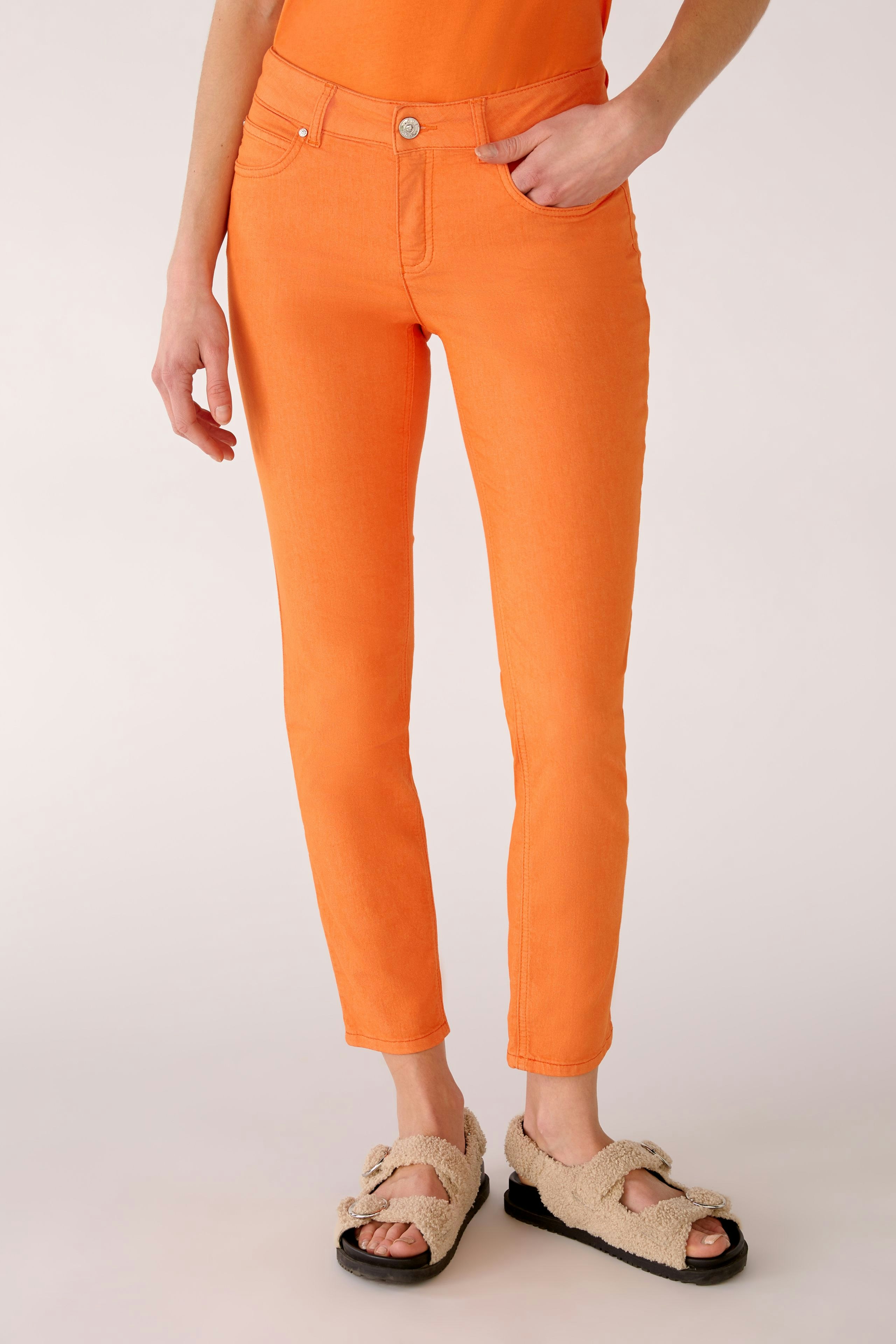 Bild 2 von BAXTOR cropped Jeggings Slim-Fit in vermillion orange | Oui