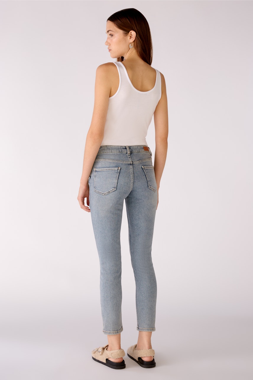 Bild 3 von Shortened length denim skinny Fit in blue | Oui