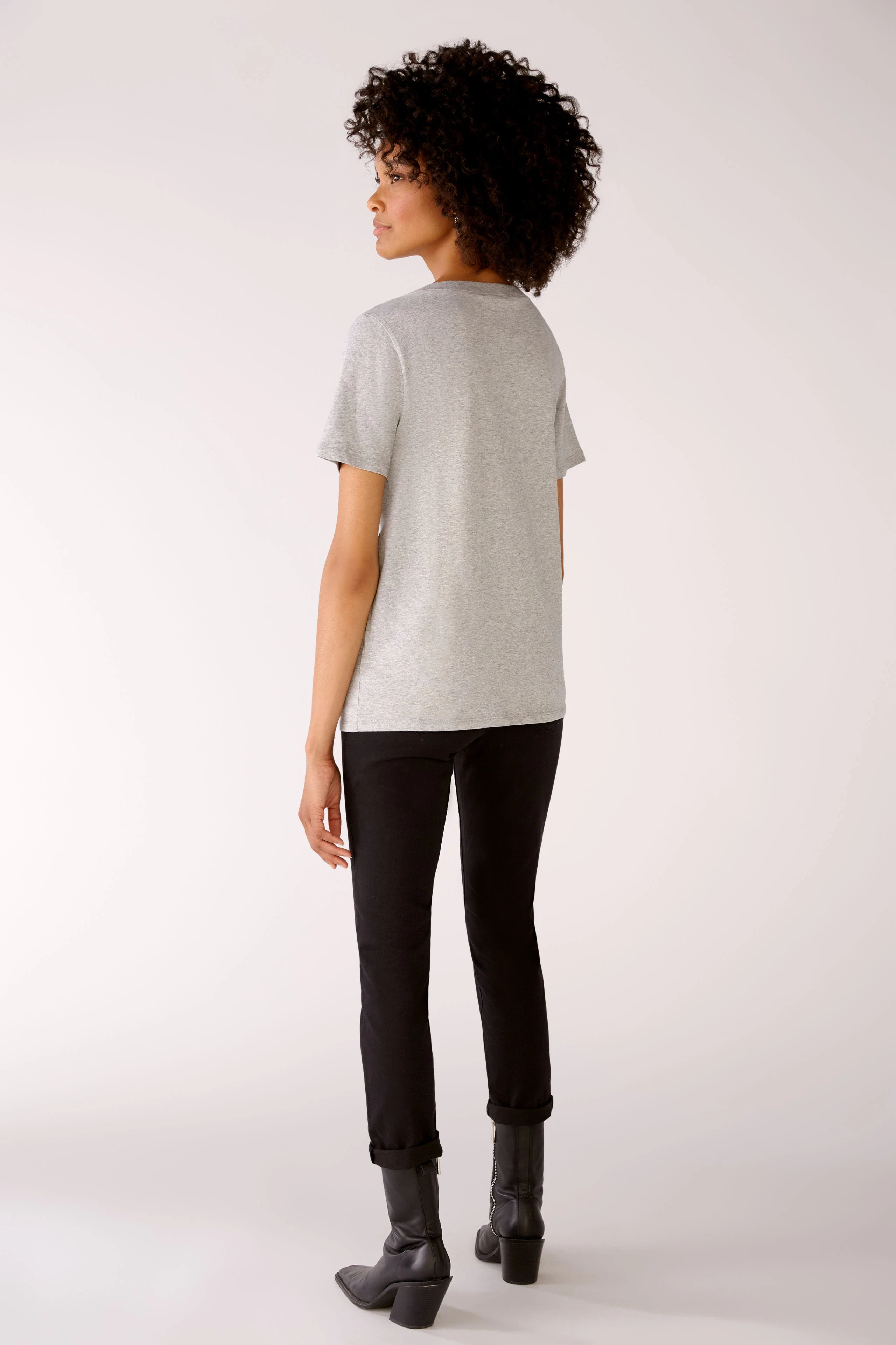 Image 4 of CARLI T-shirt 100% organic cotton in light grey | Oui