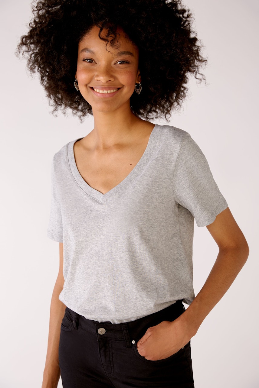 Bild 6 von CARLI T-Shirt 100% Bio-Baumwolle in light grey | Oui