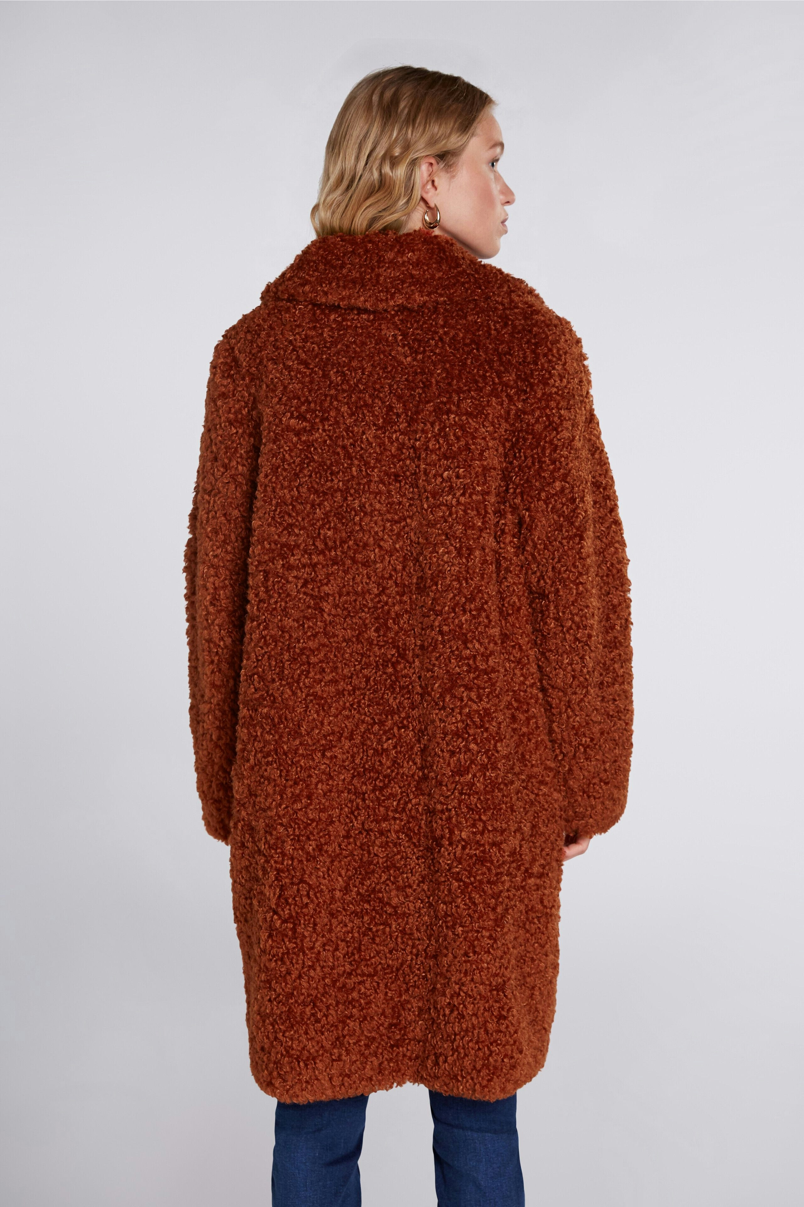 Burnt orange teddy coat hotsell