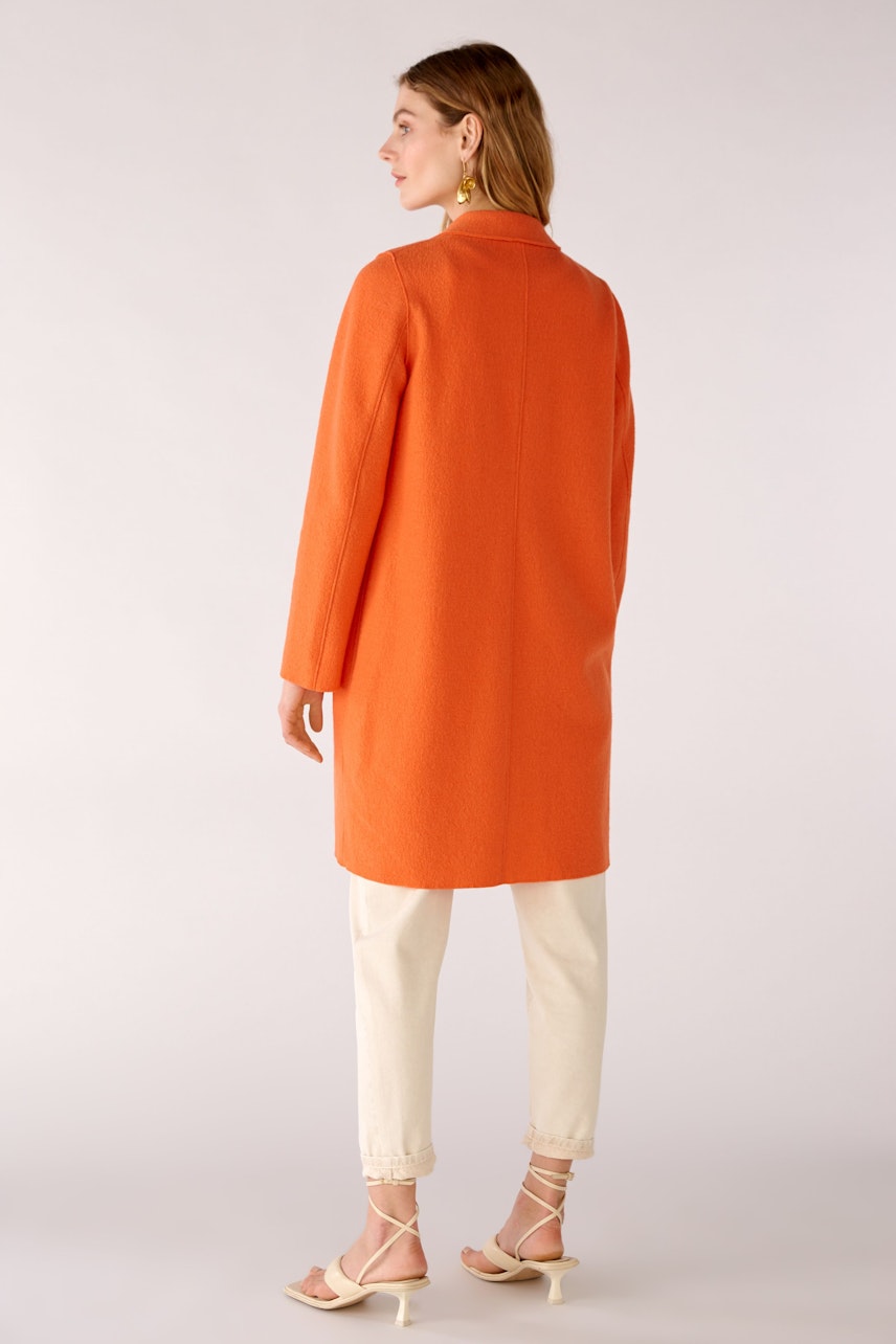 Bild 3 von MAYSON Mantel Boiled Wool - reine Schurwolle in vermillion orange | Oui