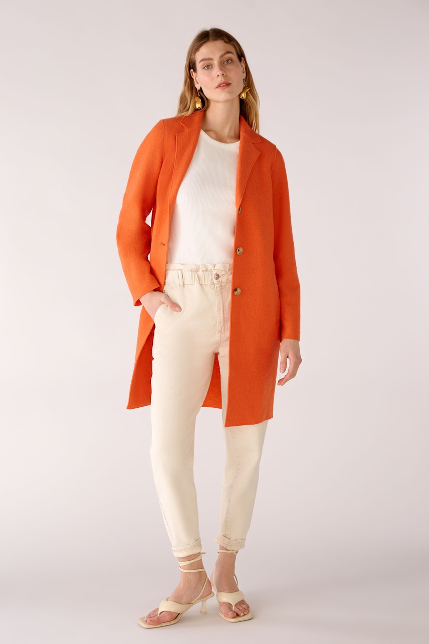 Bild 1 von MAYSON Mantel Boiled Wool - reine Schurwolle in vermillion orange | Oui