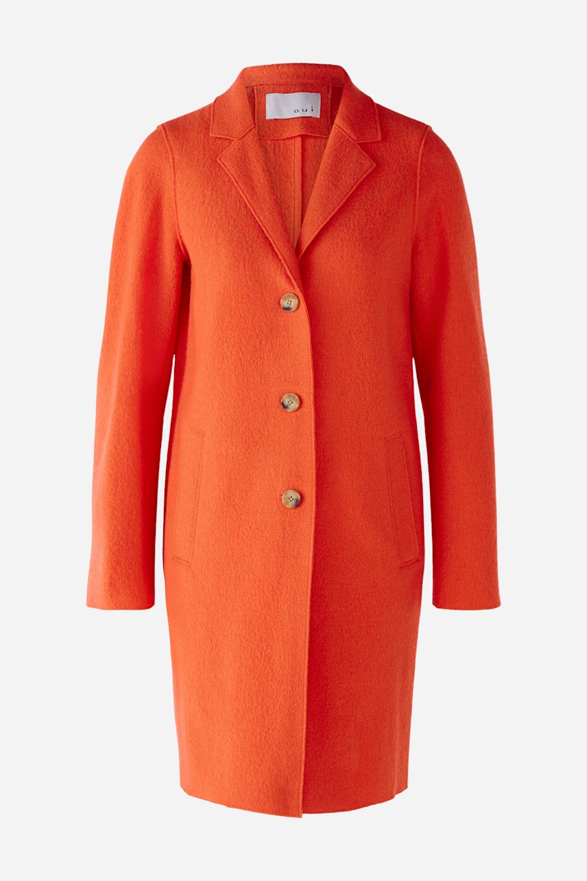 Bild 7 von MAYSON Mantel Boiled Wool - reine Schurwolle in vermillion orange | Oui