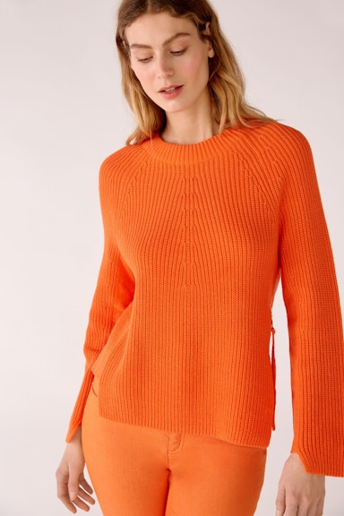 Bild 4 von RUBI Pullover with zip in vermillion orange | Oui