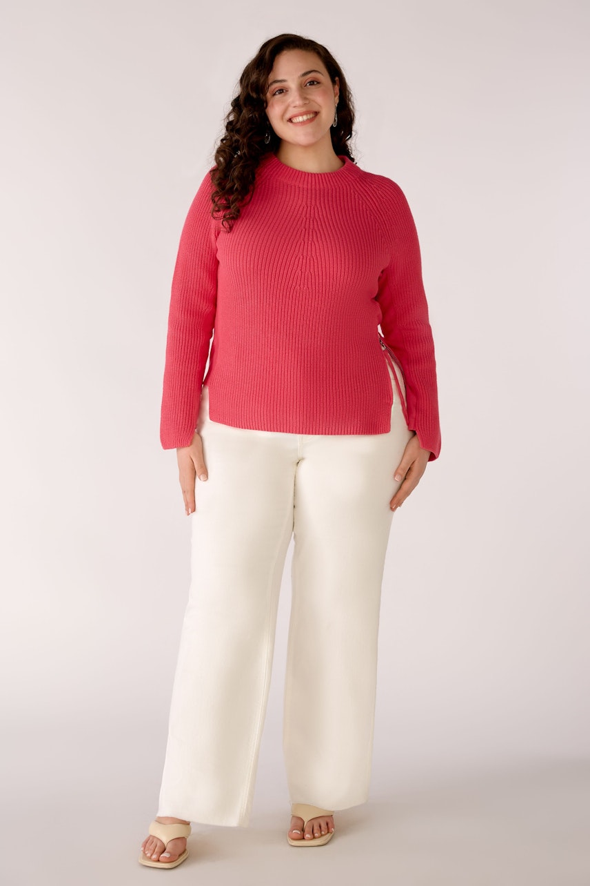 Bild 2 von RUBI Pullover with zip in raspberry sorbet | Oui