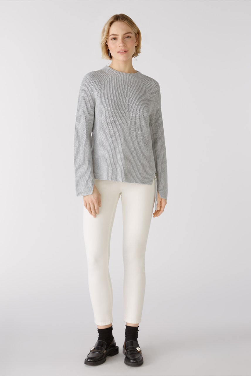 Bild 1 von RUBI Pullover with zip in light grey | Oui