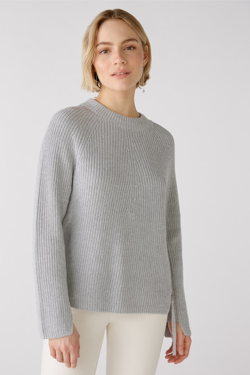 Bild 2 von RUBI Pullover with zip in light grey | Oui