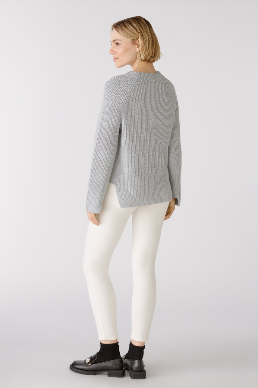 Bild 3 von RUBI Pullover with zip in light grey | Oui