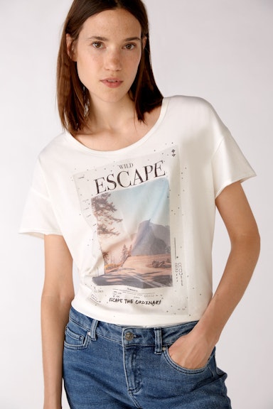 Bild 6 von T-shirt with print motif in cloud dancer | Oui