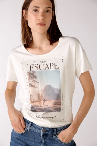 Bild 1 von T-shirt with print motif in cloud dancer | Oui