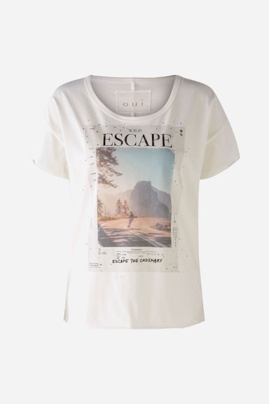 Bild 8 von T-shirt with print motif in cloud dancer | Oui
