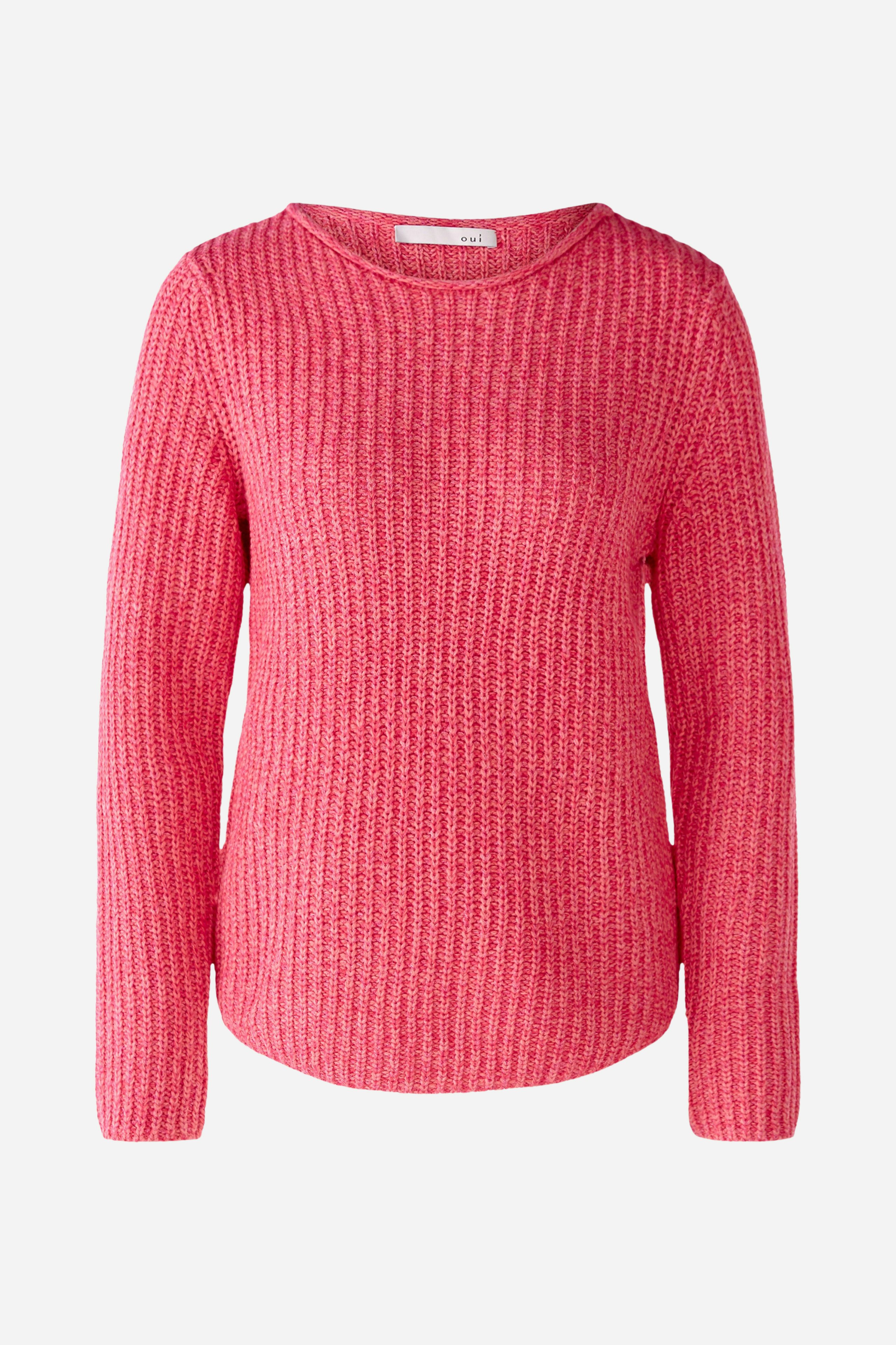 Bild 1 von Pullover in Rippenstruktur in rose red | Oui